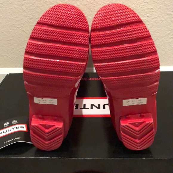 Hunter Rain Boots Red Gloss Tall Original - Picture 3 of 5